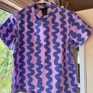 Nooworks Purple Wave Pattern Tee